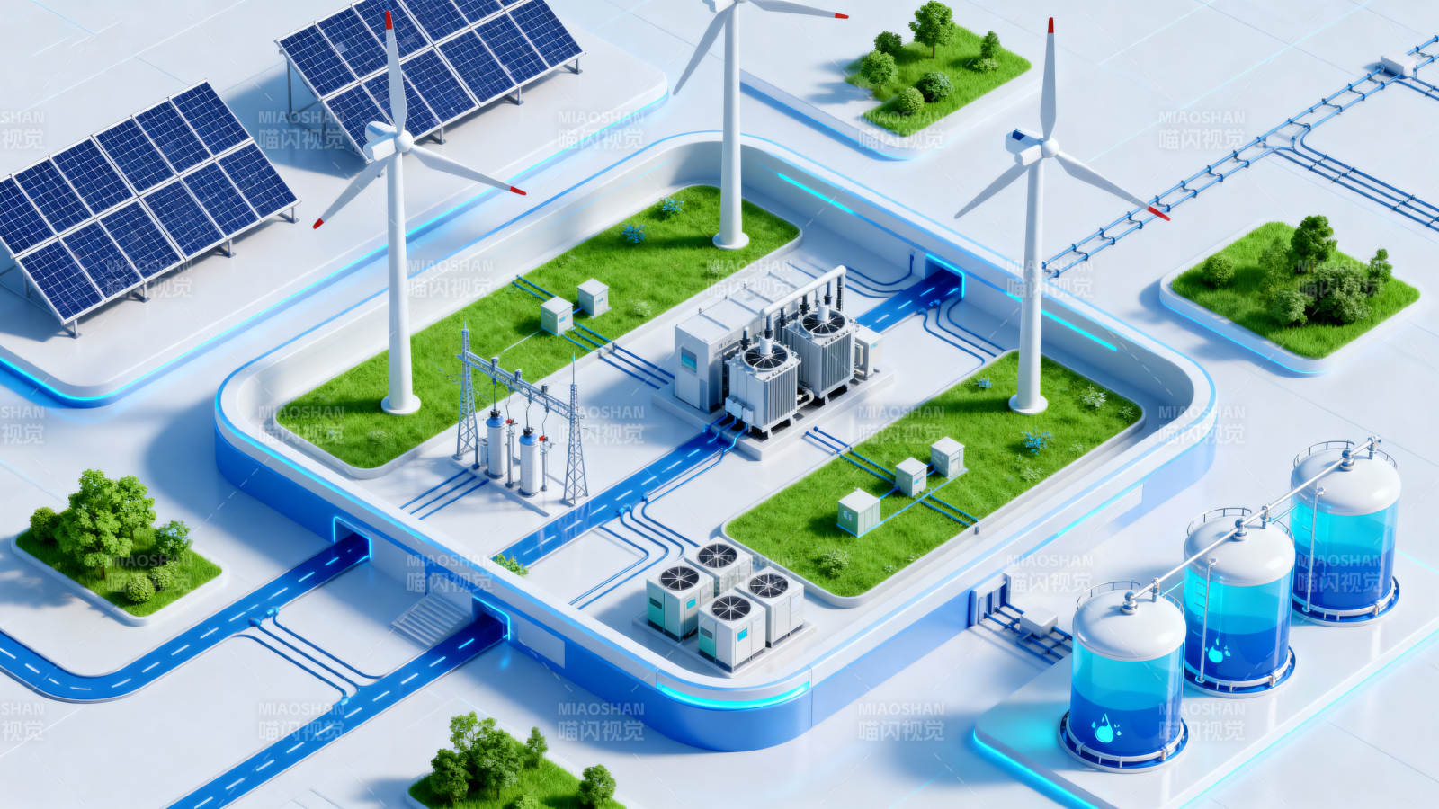 新能源发电系统模型图片