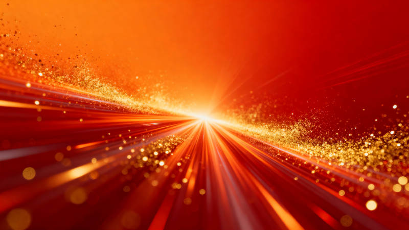 红色光束背景抽象图片