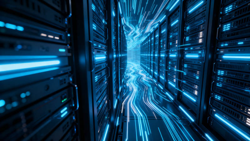 数据中心服务器机房内部图片