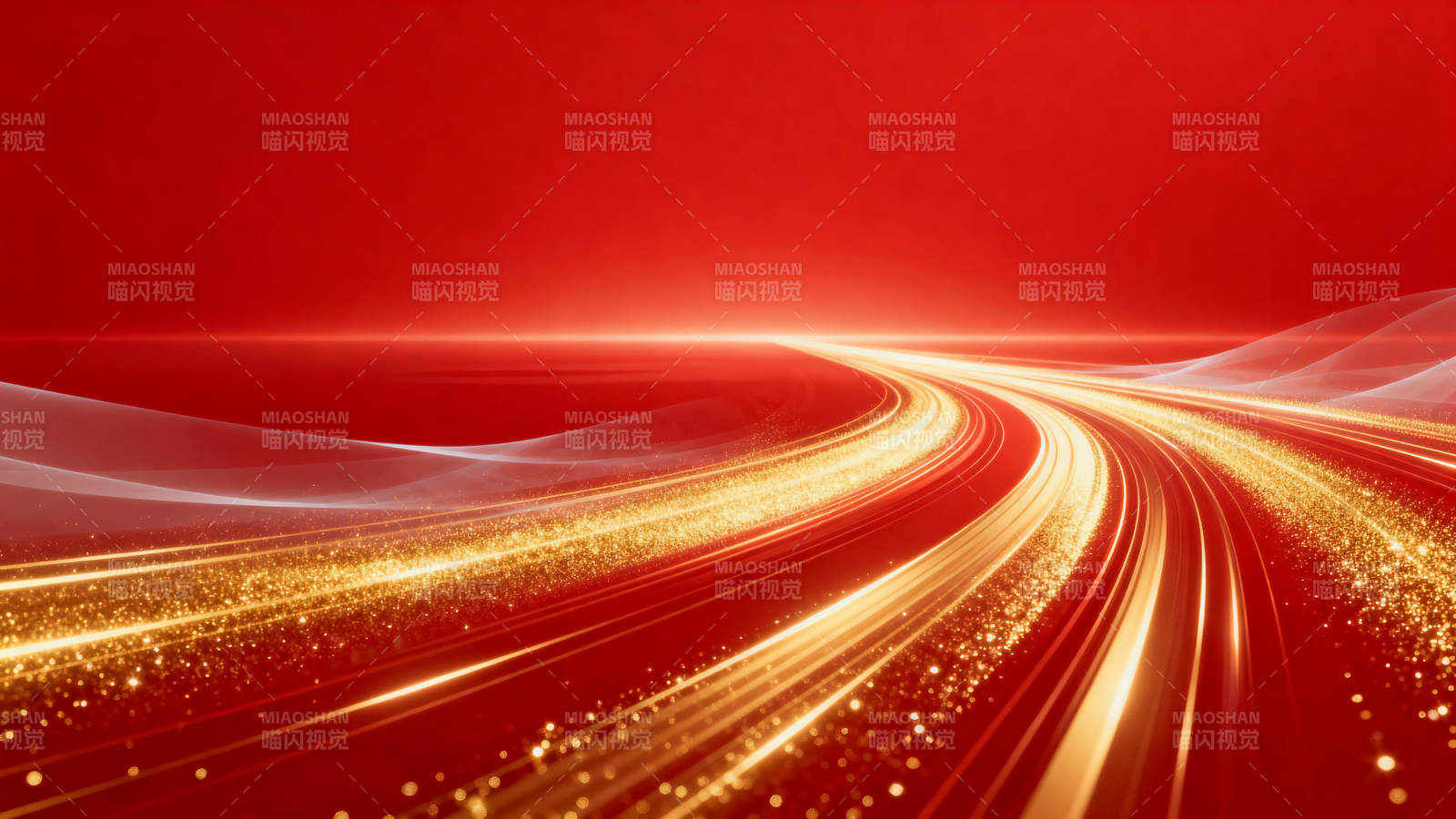 红色背景金色光束抽象背景图片