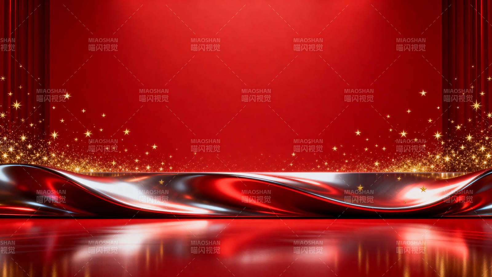 红色背景舞台颁奖典礼图片