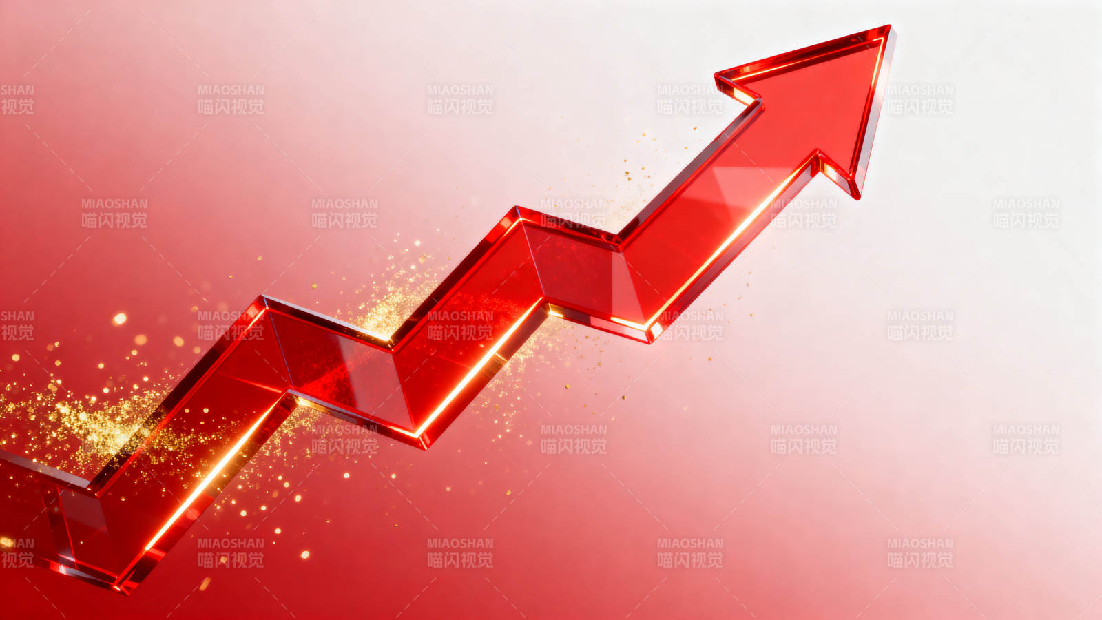 红色上升箭头寓意增长图片