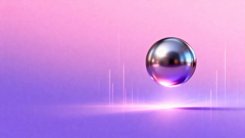 金属球悬浮渐变背景图片