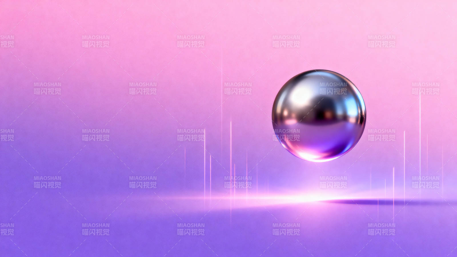 金属球悬浮渐变背景图片