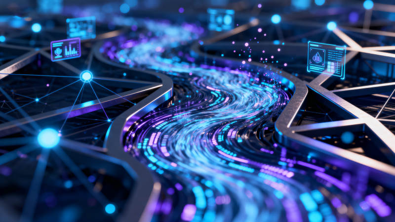 科技数据流网络可视化图片