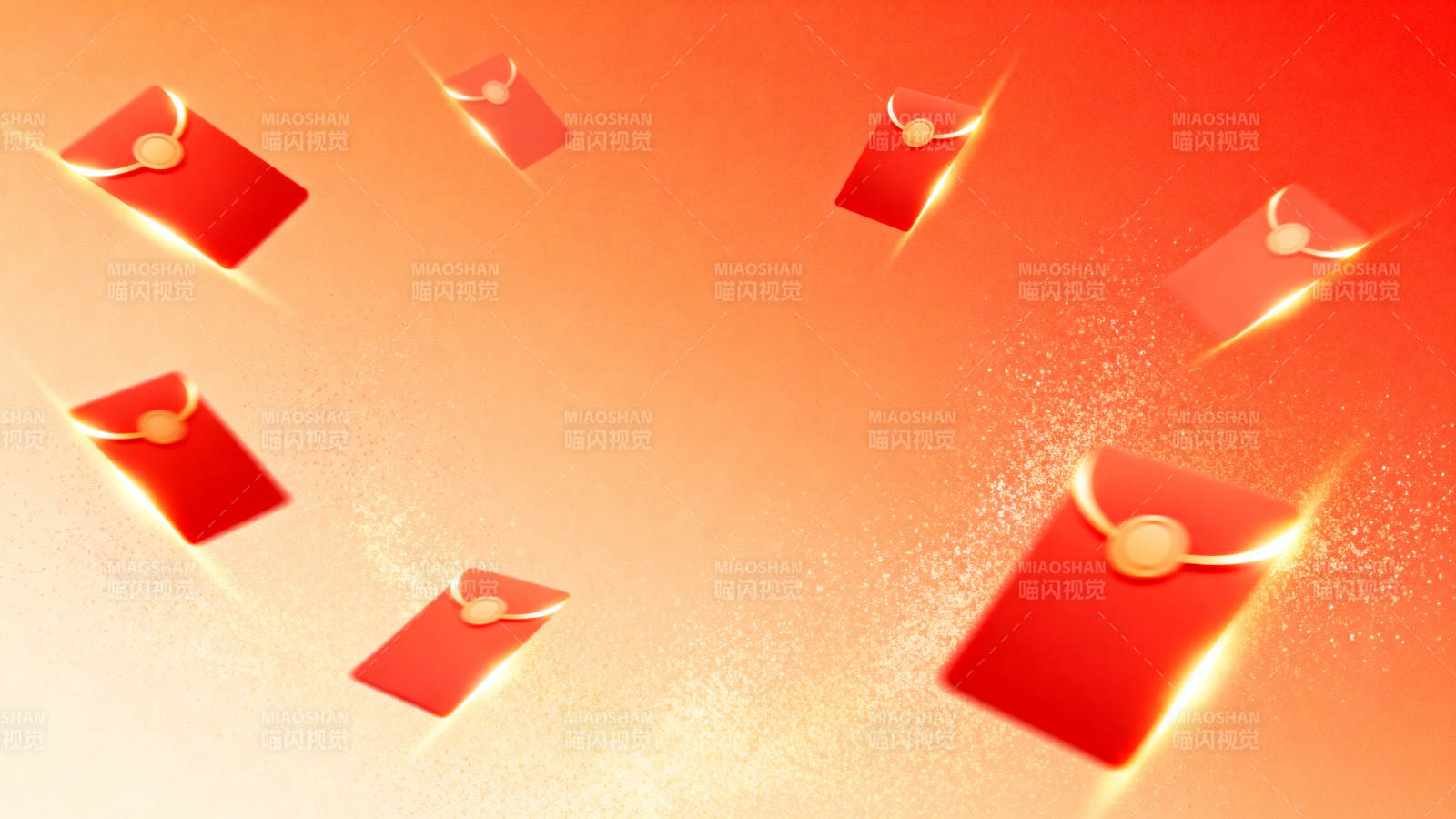 红色红包飞舞背景图片