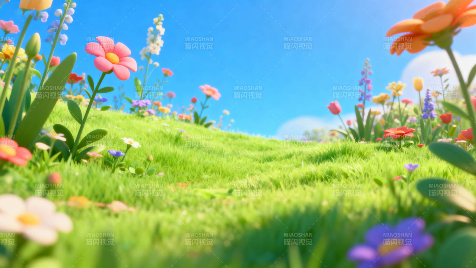 春日花海草地风景图片