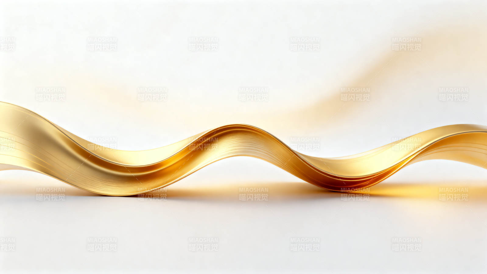 金色波浪抽象艺术背景图片