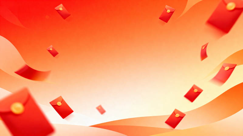 红色红包喜庆背景图片