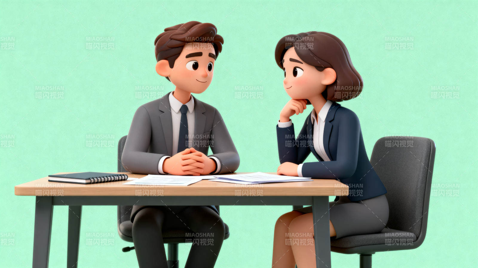 商务会议交流场景图片