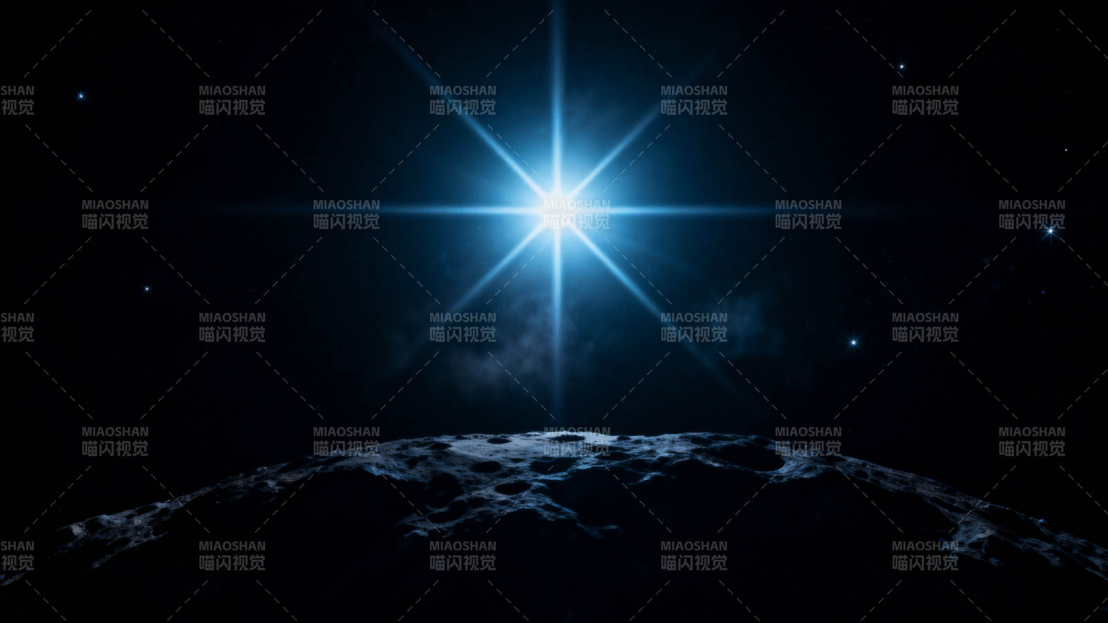 明亮星光与星球表面图片