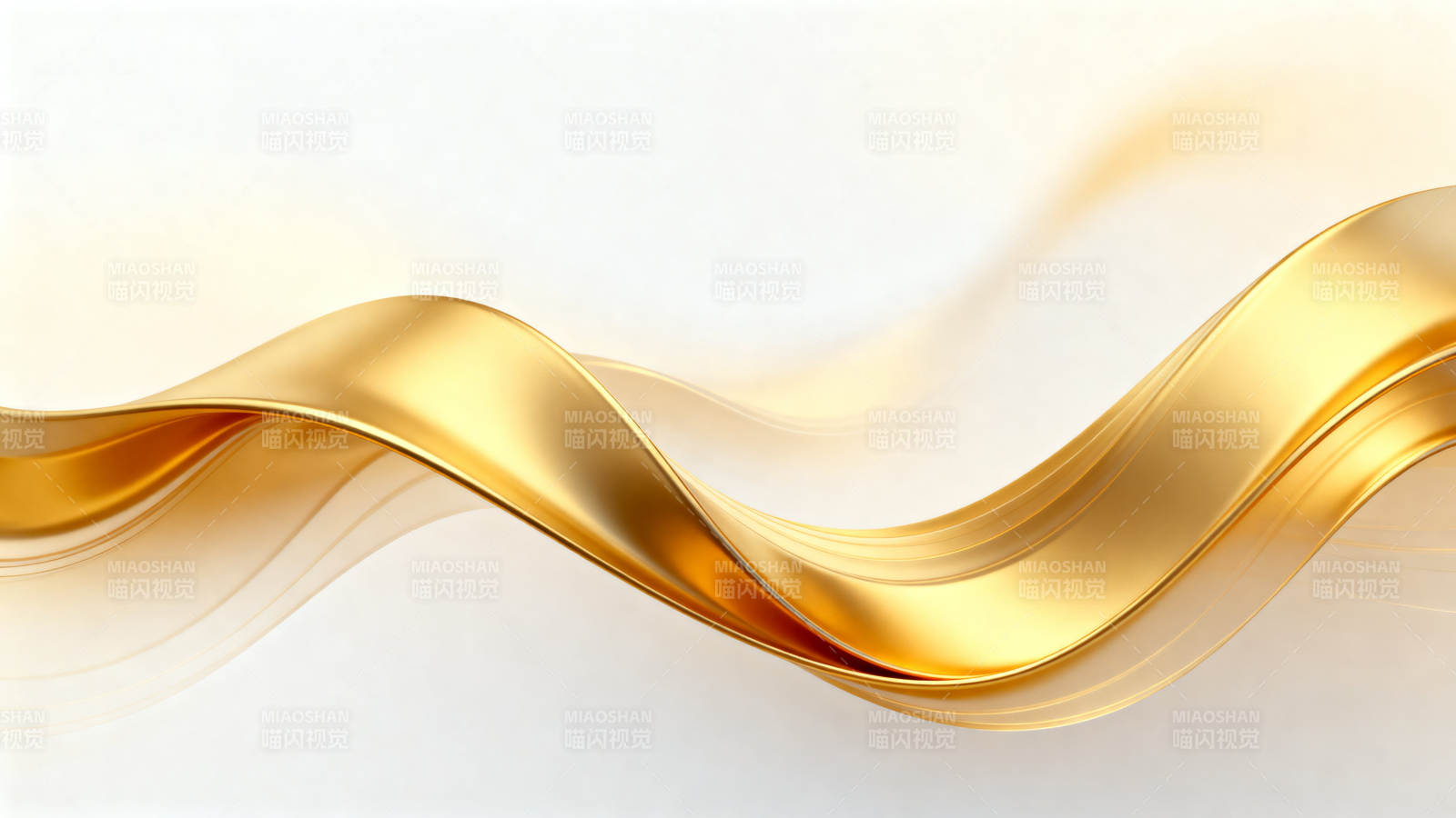 金色丝带抽象背景图片