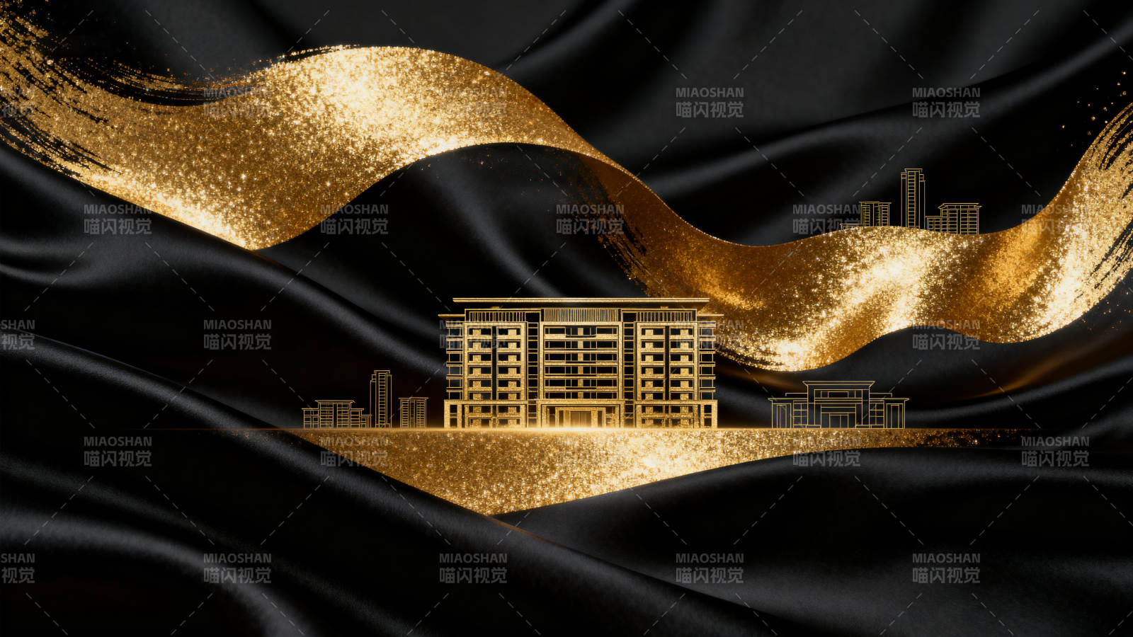 黑金建筑艺术设计图片