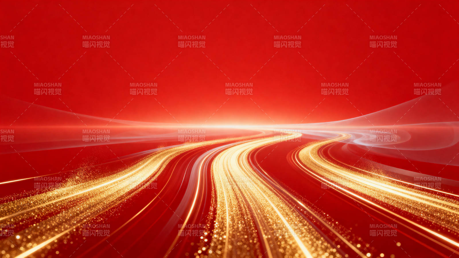 红色背景金色光束抽象背景图片