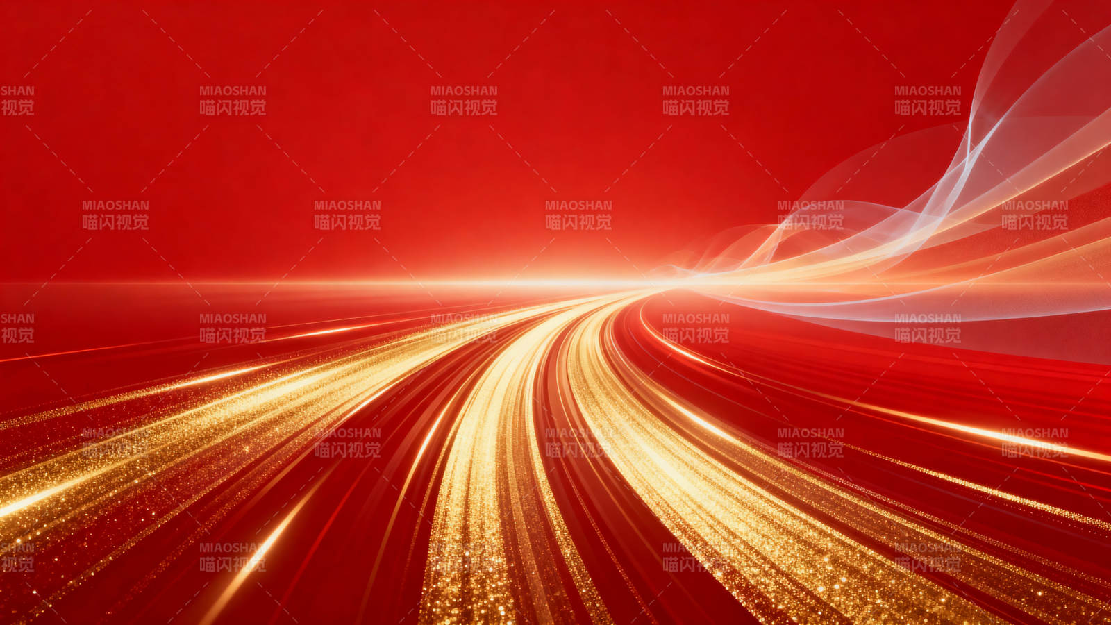 红色背景金色光束抽象背景图片