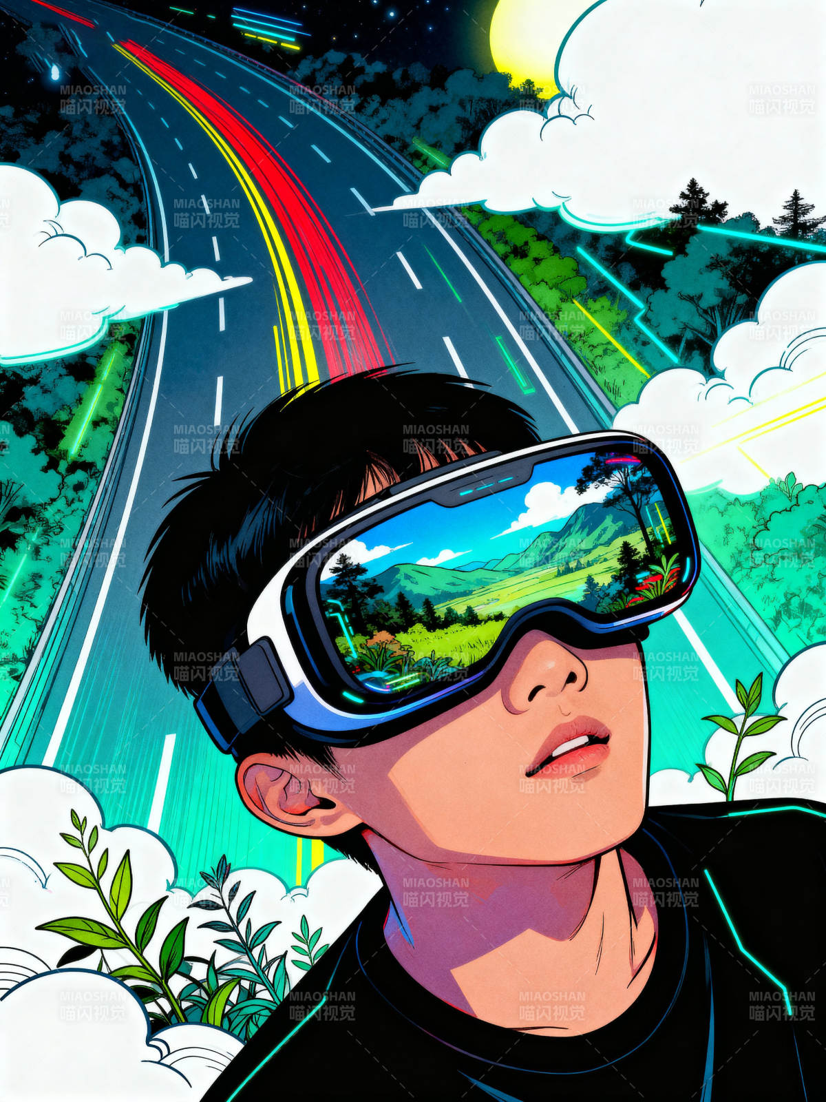 虚拟现实高速公路体验图片