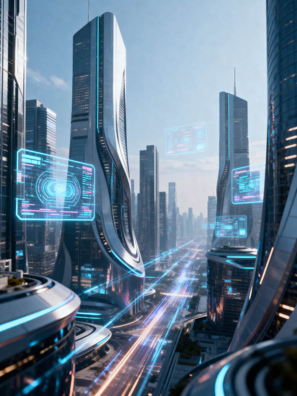 未来城市科技都市景观图片