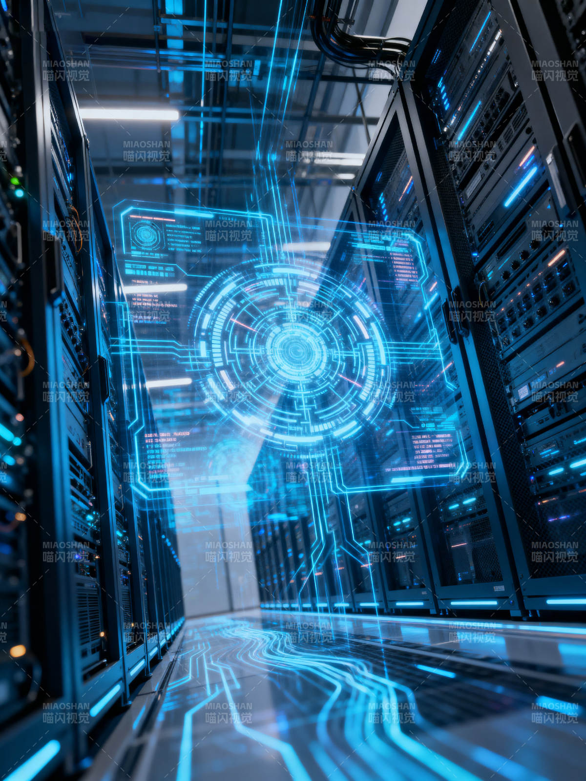 数据中心科技服务器机房图片