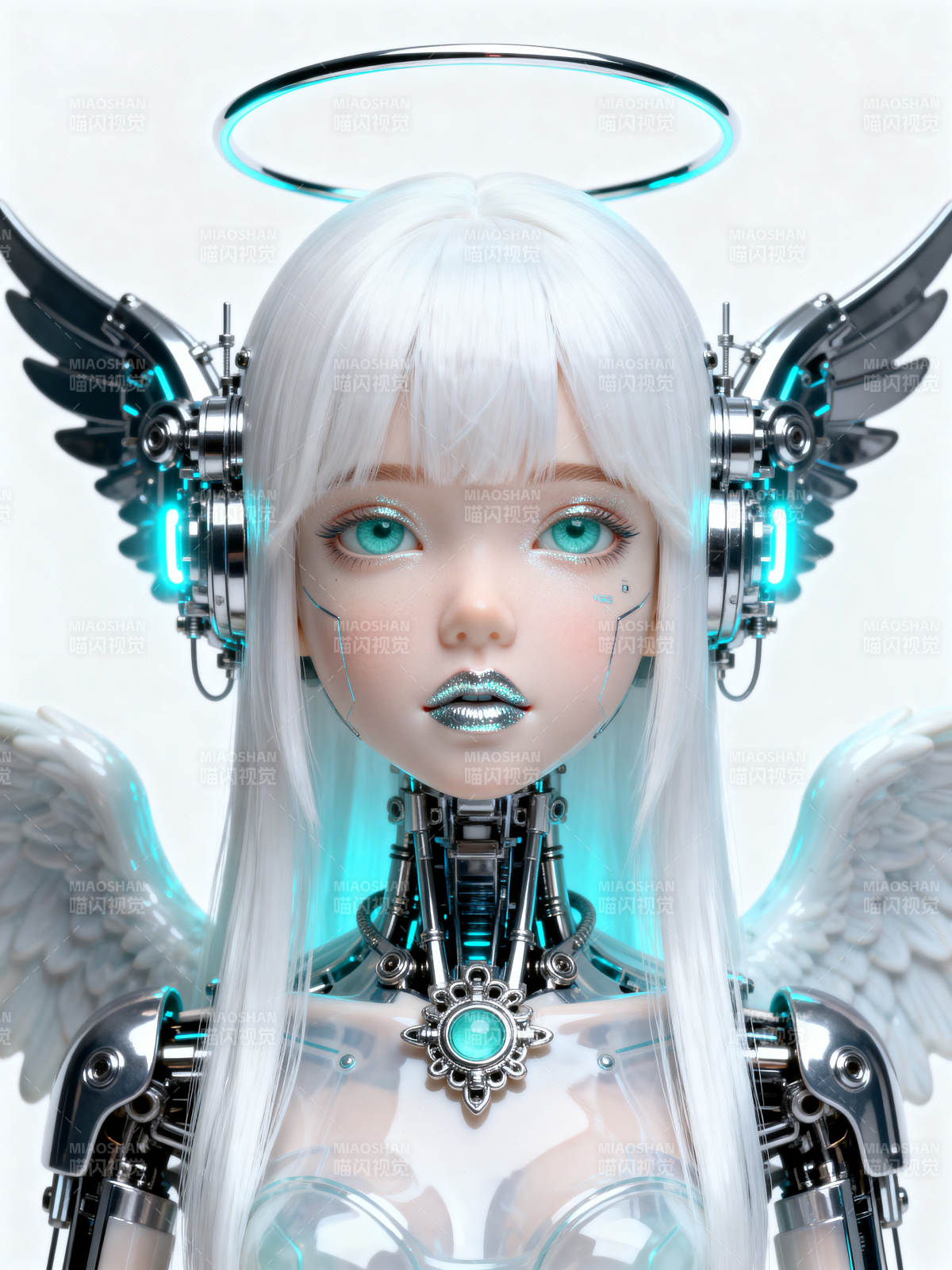 赛博天使机械美学图片