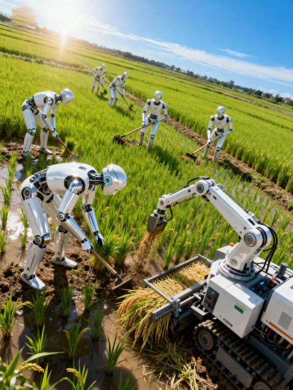 机器人田间劳作智能化农业图片