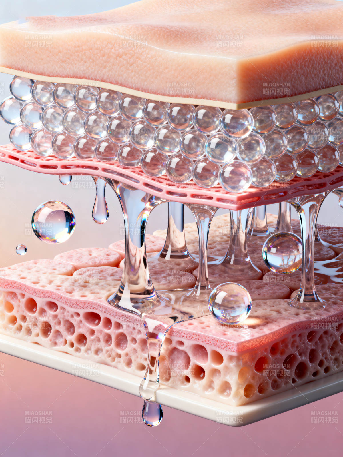 皮肤结构保湿示意图图片