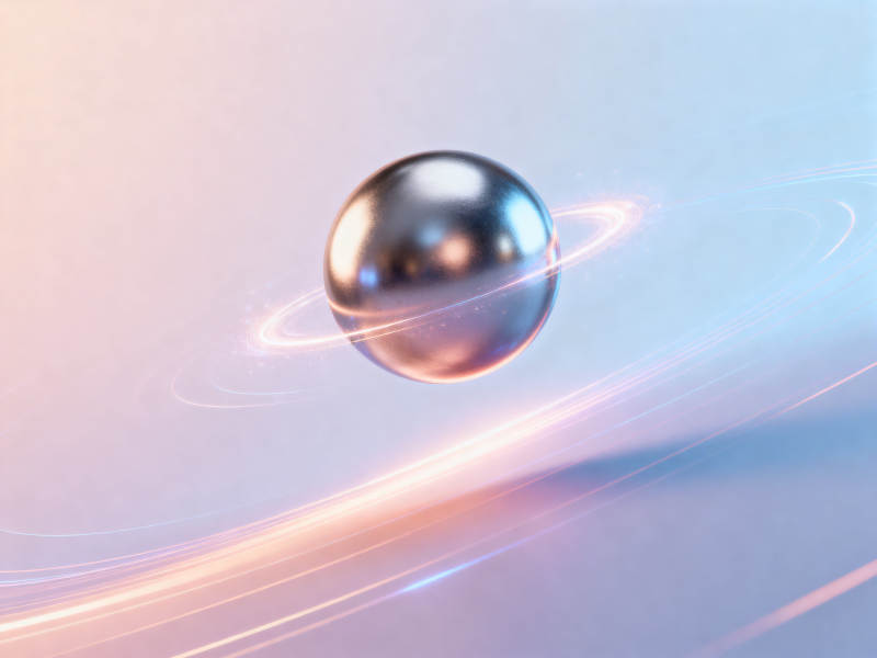 金属球与光圈的科技感图片