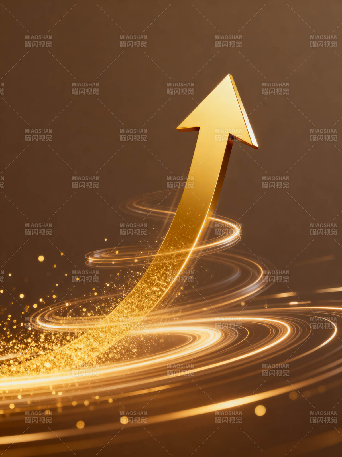 金色上升箭头寓意增长图片