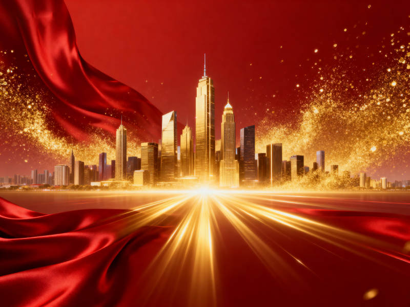 金色城市辉煌背景图片