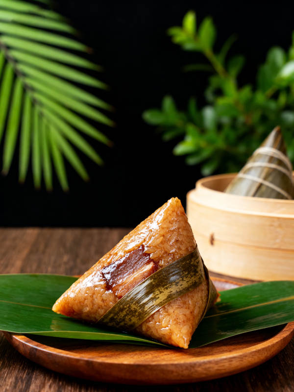 端午节美味肉粽特写图片