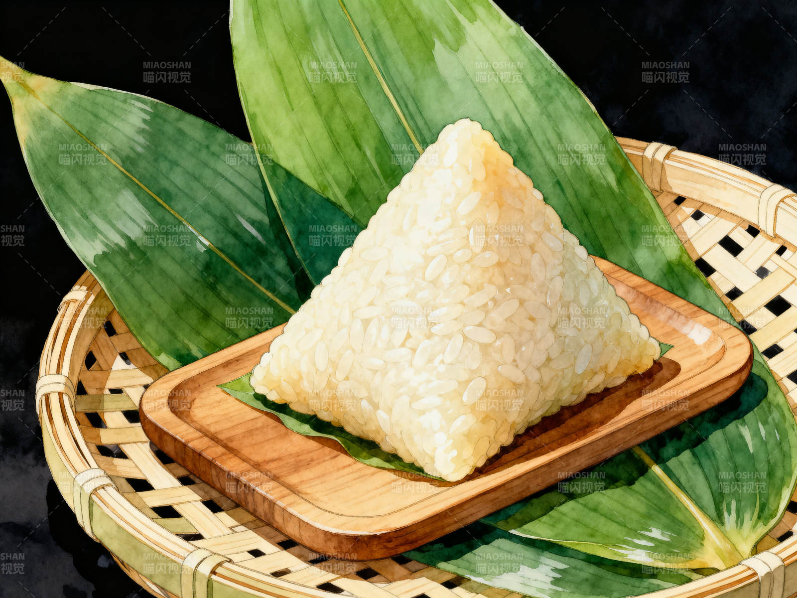 白粽端午节传统美食图片