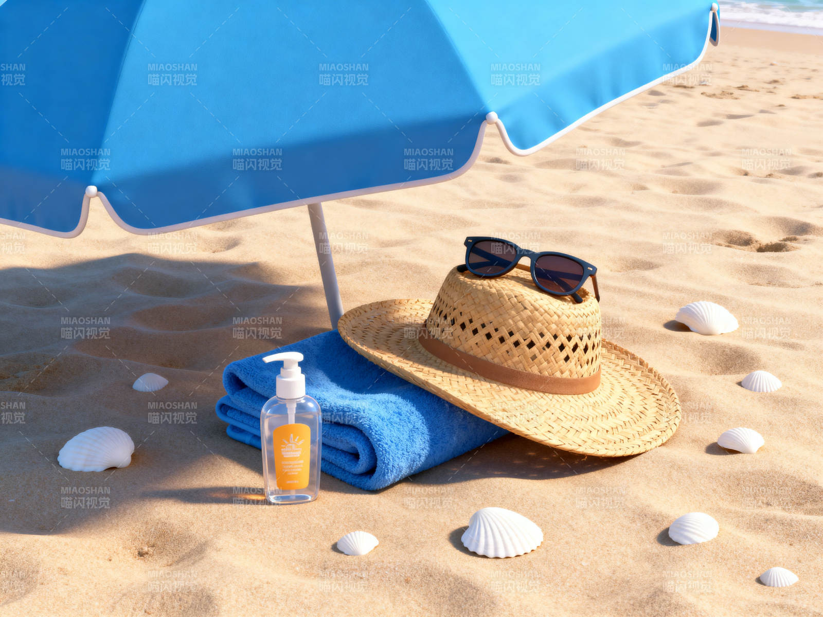 沙滩防晒夏日度假必备图片