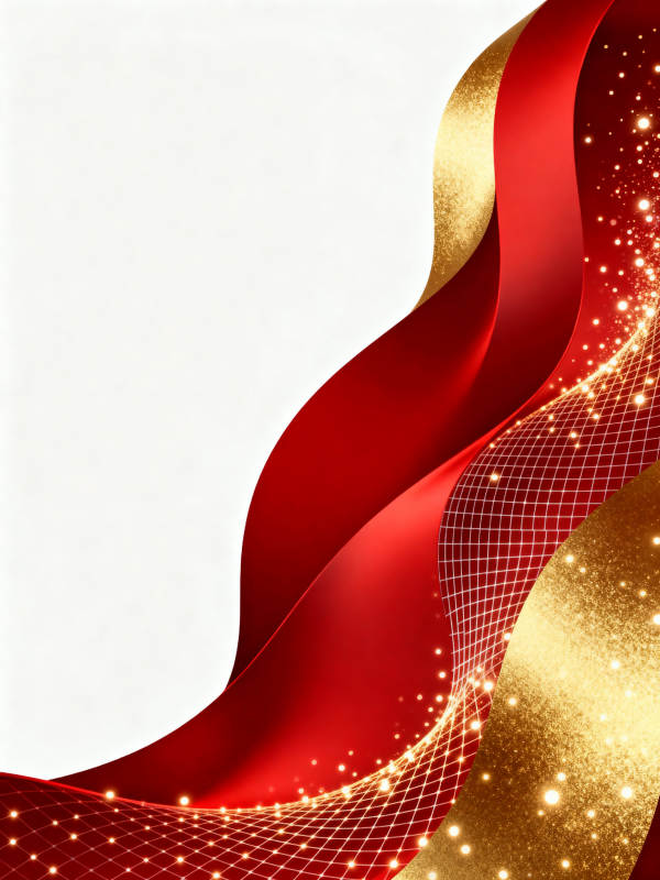 红金丝带背景设计图片