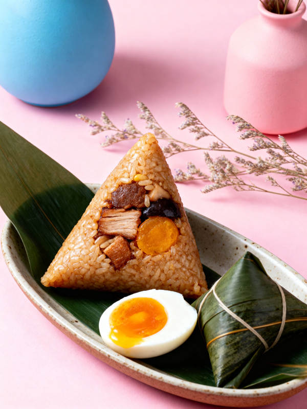 端午节粽子与咸蛋黄图片