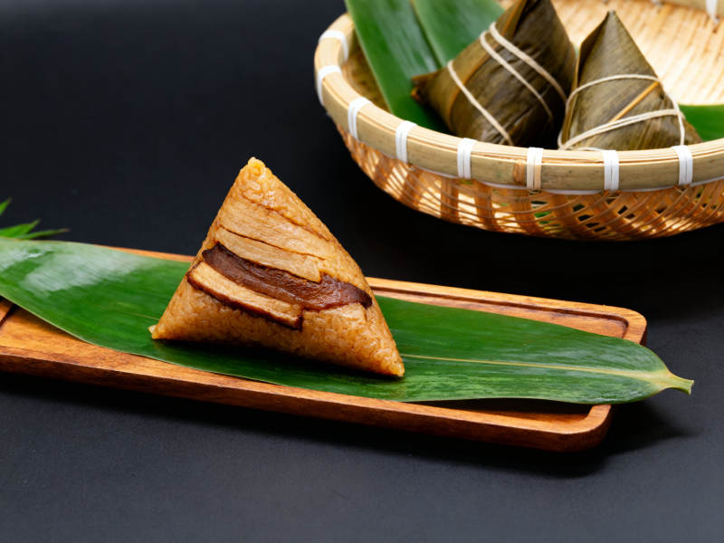 端午节美味肉粽特写图片