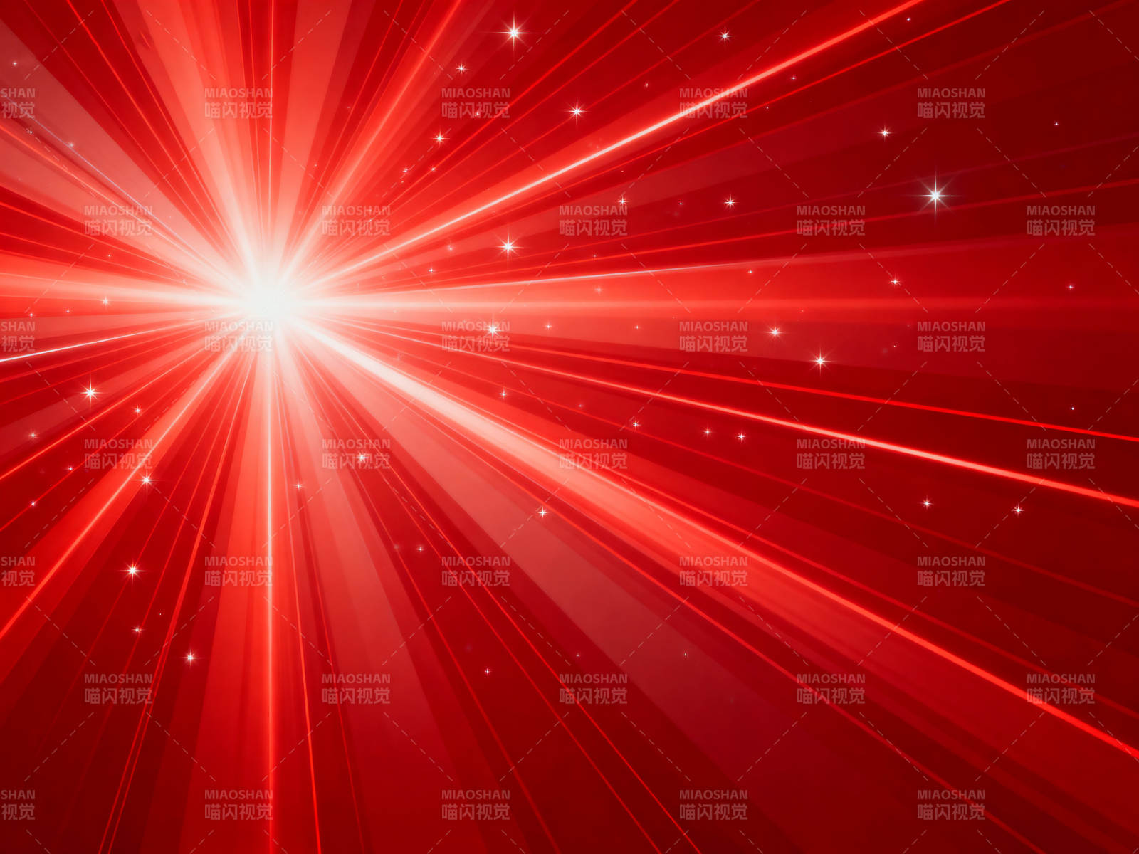 红色光束放射背景图片
