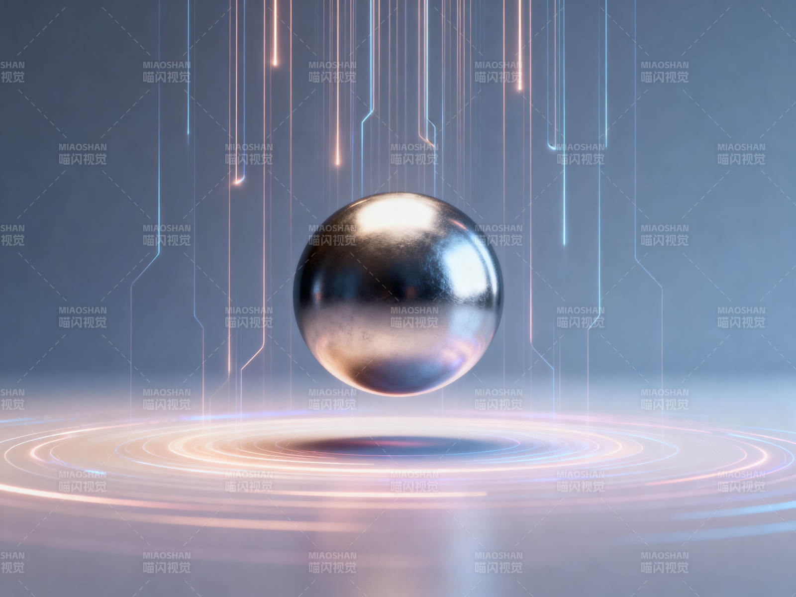 科技金属球与光效图片