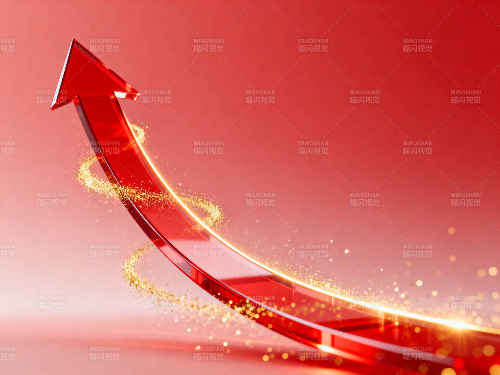 红色上升箭头寓意增长图片