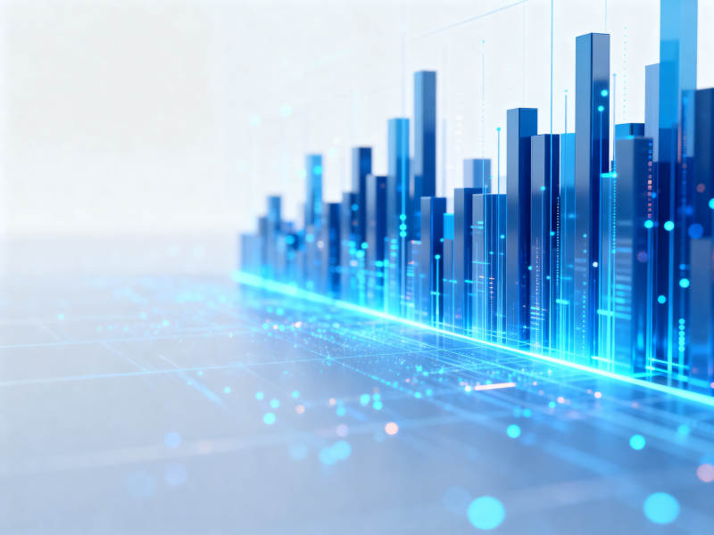 科技数据柱状图抽象背景图片