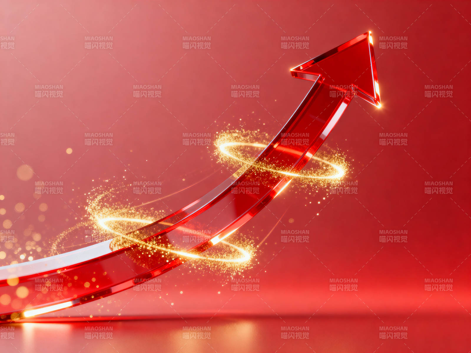 红色上升箭头寓意增长图片