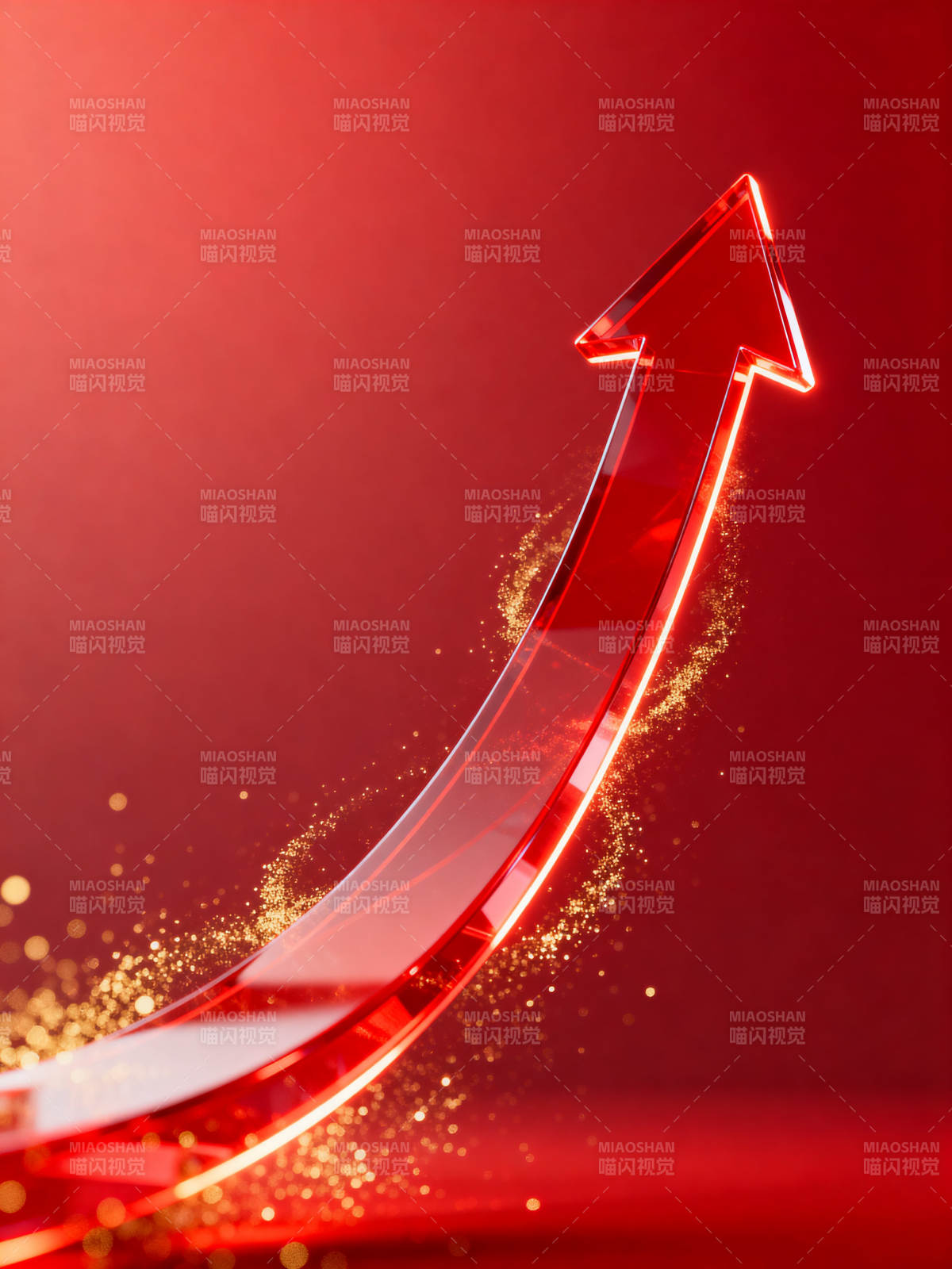 红色上升箭头寓意增长图片