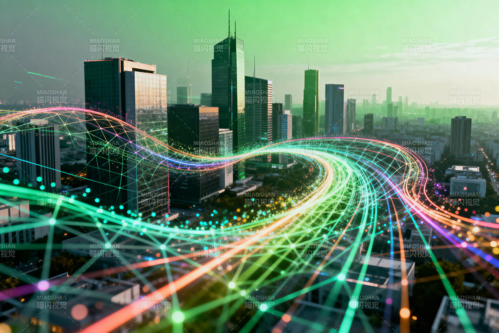 智慧城市科技网络图片
