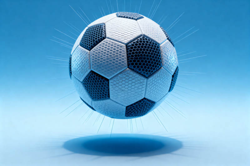 足球悬浮科技感背景图片