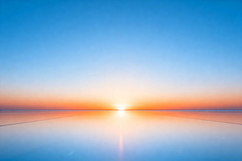 日出海天一线美景图片