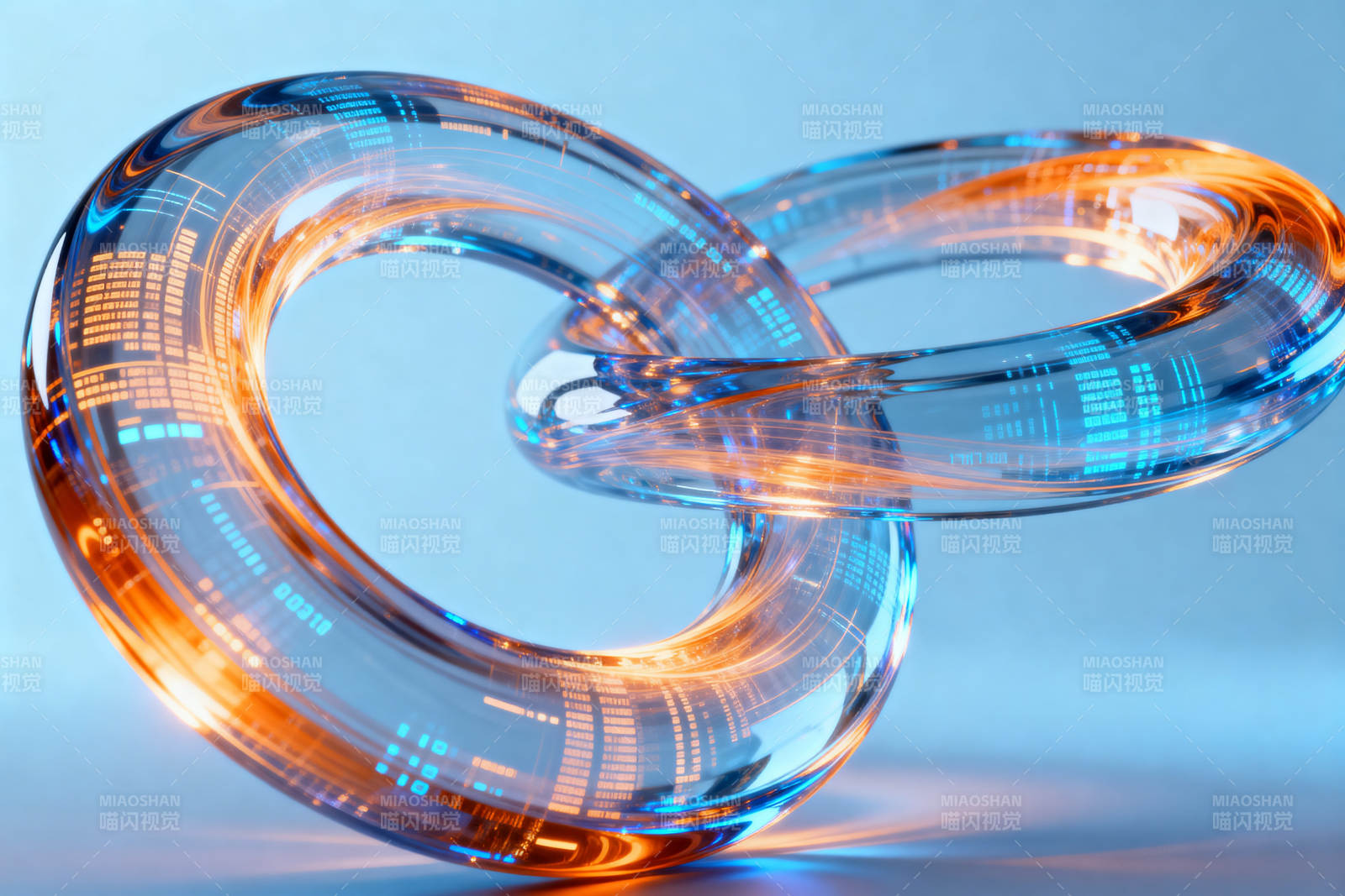 科技感数字环链抽象艺术图片