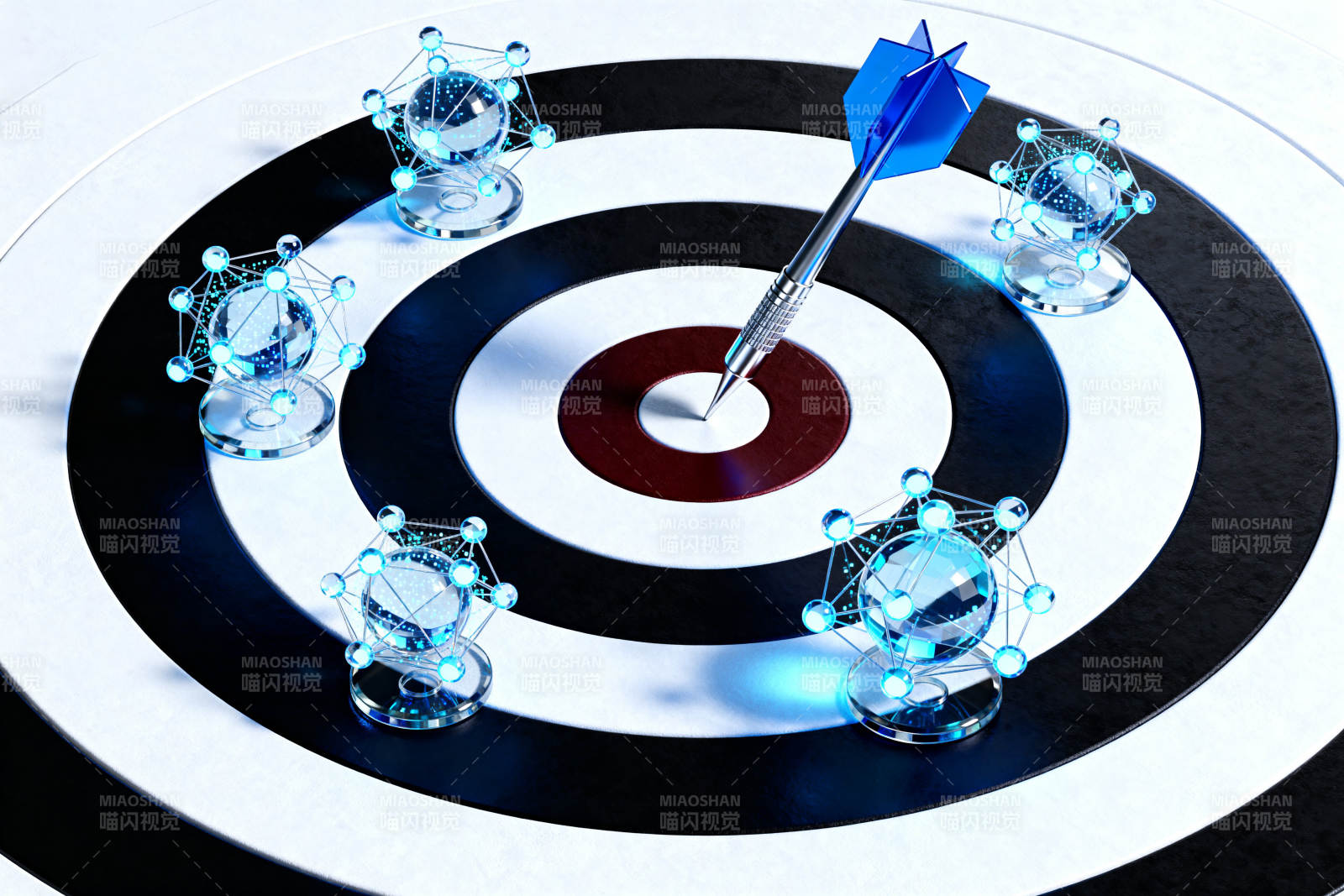 飞镖命中靶心科技图案图片