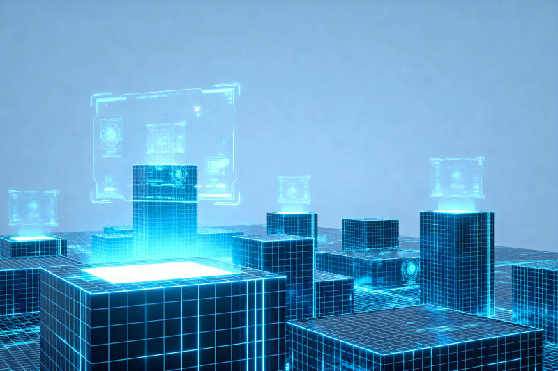 数字科技城市虚拟建筑图片