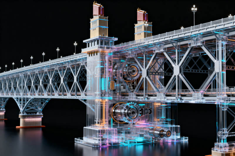 大桥内部机械结构展示图片