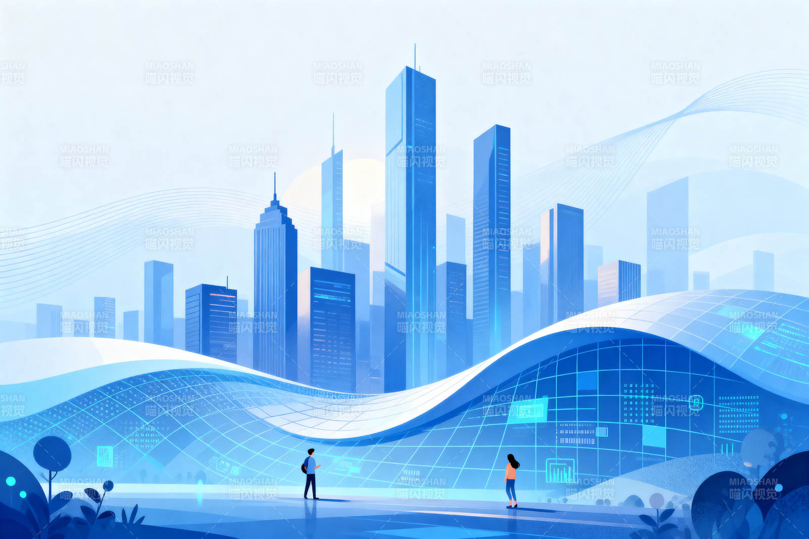 智慧城市科技建筑图片