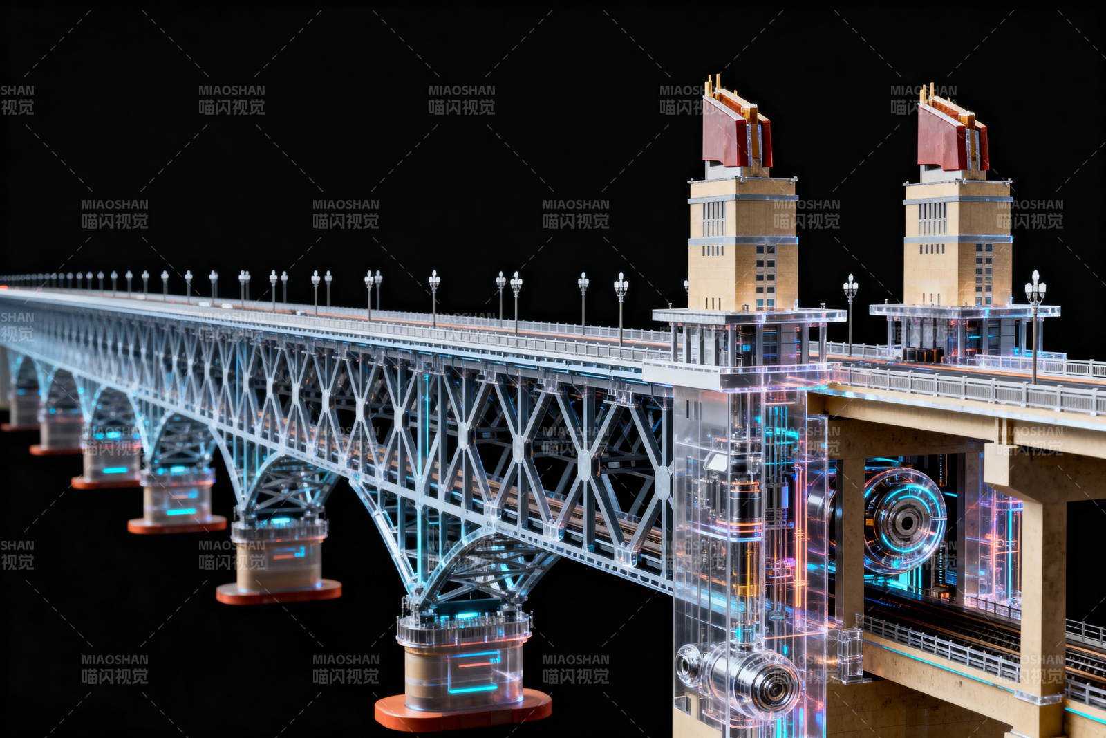 南京长江大桥模型展示图片