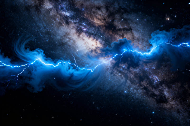 宇宙闪电银河星云图片